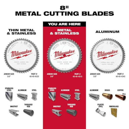 Milwaukee Electric - 8 CIRCULAR SAW METAL CUTTING 50 TEETH BLADE