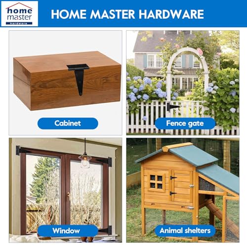 HOME MASTER HARDWARE 8" Heavy Duty Gate Hinges, 6 Pack T Strap Hinges - size: 8 in-6 Pack