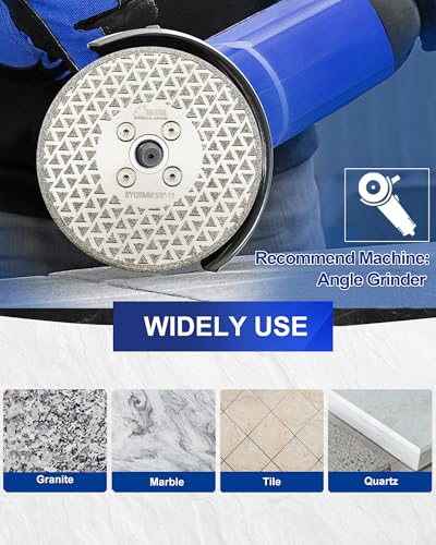 SHDIATOOL 4 Inch Diamond Grinding Disc Cutting Wheel 5/8-11 Arbor for Stone - size: 4" Single(Thread:5/8"-11)