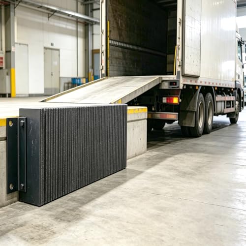 Laminated Rubber Loading Dock Bumper 15x10x6.5 Inches for Warehouse Shipping Dock with Mounting Bolts