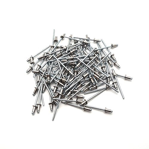 Antrader 100Pcs 1/8" x 1/4" 304 Stainless Steel Blind Rivets Pop Rivets - color: Silver, size: 1/8" x 1/4"