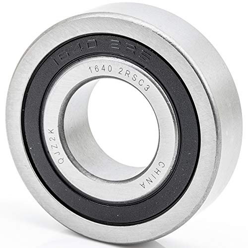 [2-Pack] 1640-2RS - Deep Groove Radial Ball Bearing 7/8 in x 2 in x 9/16 in (ID x OD x Width) | 22.2 mm x 50.8 mm x 14.3 mm (ID x OD x Width) with Double Rubber Seal
