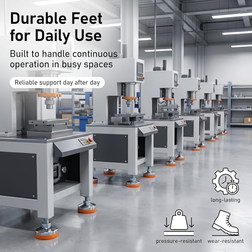 Heavy Duty Stainless Steel Leveling Feet,3200 lb Capacity,M20 Thread,4 Pack - size: D80xM20xH100,4 Pack