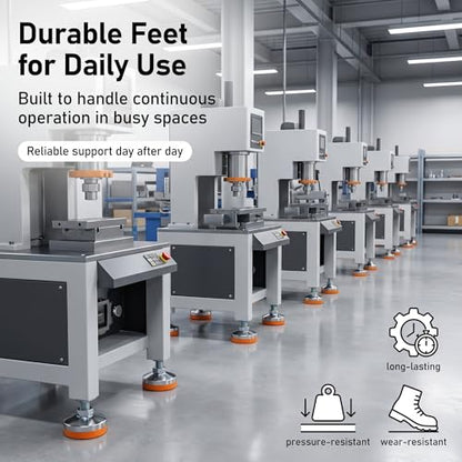Heavy Duty Stainless Steel Leveling Feet,3200 lb Capacity,M20 Thread,4 Pack - size: D80xM20xH100,4 Pack