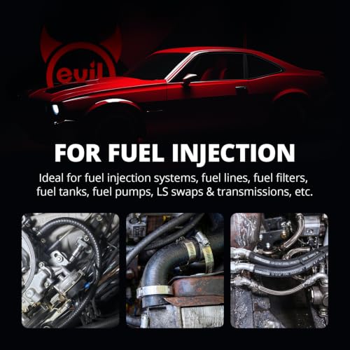 EVIL ENERGY 5/16 Fuel Line Hose 10FT Fuel Injection Hose Transmission Rubber SAE 30R9 300PSI - size: 5/16 10FT