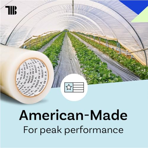 4" x 108' Roll of Greenhouse Repair Tape, Made in USA, Heavy Duty Clear Poly Patch Tape for Repairing Greenhouses and Plastic Sheeting, UV Resistant Polyethylene Film for Seaming & Splicing