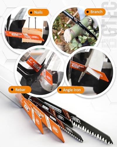 BGTEC Reciprocating Saw Blade Set with Storage Box 10-Piece - size: 10PCS