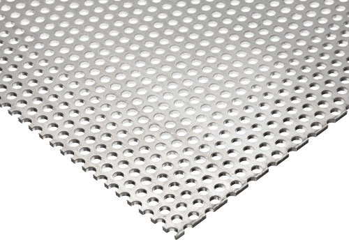 3003 Aluminum Perforated Sheet, Unpolished (Mill) Finish, H14 Temper, Staggered Round 0.0625" Holes, 0.063" Thickness, 14 Gauge, 12" Width, 24" Length, 0.109375" Stagger, 23% Open Area, OnlineMetals - size: 0.063" Thk |0.0625" Holes, style: 12inches X 24i