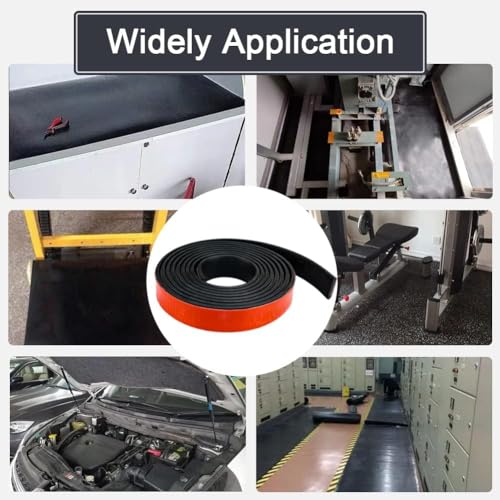 Adhesive Rubber Strips with Adhesive Backing Self Stick Neoprene Solid Rubber Sheets Rolls Strips for Gaskets Pads Seals Crafts Protection (1" Wide x 1/8" Thick x 10' Long) - size: 118 x 1 x 0.125 inches