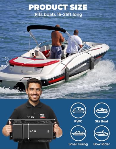 KEMIMOTO Boat Bumpers for Docking, Marine Dock Fender for Straight-Edge or Corner, Mounting Hardware Included, 2Pack PWC Fenders Boat Fenders Bumpers with 2 Ropes