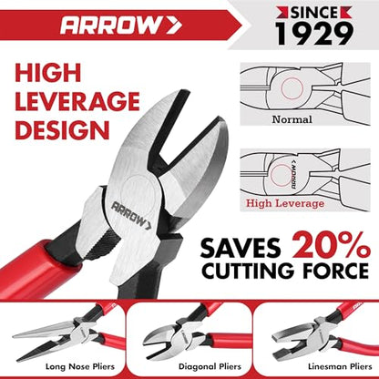 ARROW 8PCS Pliers & Wrench Set, Portable Rolling Bag With Handle