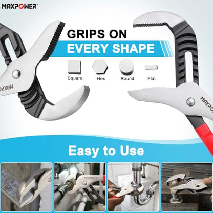MAXPOWER 16-inch Groove Joint Pliers, 3.34-inch Jaw Opening - size: 16"