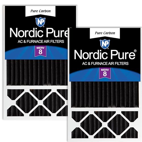 Nordic Pure 16x25x5 Honeywell/Lennox Replacement MERV 8 Air Filter 2 Pack - style: MERV 8 Pure Carbon