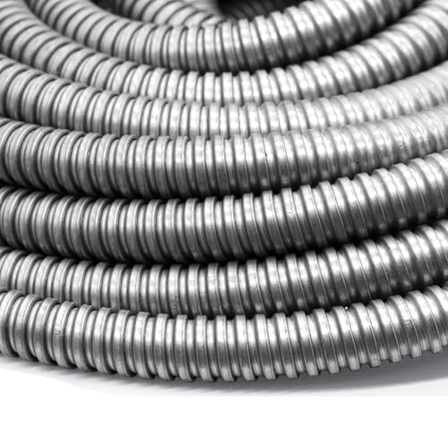 1 inch x 25ft Flexible Electrical Conduit, Iron Galvanized Access Line Conduit, for Manage and Protect Home and Industrial Wires - size: 1-25ft