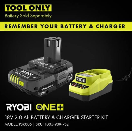 RYOBI ONE+ 18V Cordless 1/4 in. Impact Driver - 1,800 in-lbs Torque, 0-3,400 IPM, Tool Only (Battery Not Included) - PCL235B