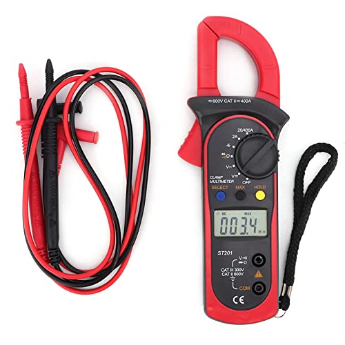 ST201 Automatic Digital Multimeter DC/AC Voltage Diode Tester Clamp Meter(Red)