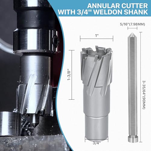 KEENTECH Carbide-Tipped Annular Cutter 1" Diameter x 1-3/8" Depth - size: 1" Dia * 1-3/8" Depth