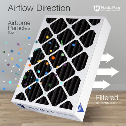 Nordic Pure 16x25x4 Pleated MERV 8 Pure Carbon Air Filters 2 Pack - style: MERV 8 Pure Carbon