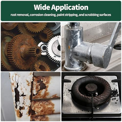 Yuahar 14Pcs Wire Wheel for Drill 1/4 Inch Hex Shank, Wire Cup Brush, Bore Cleaning Brushes, Nylon/Brass/Stainless Steel Bristles for Scrubbing Cleaning Rust, Dirt & Paint