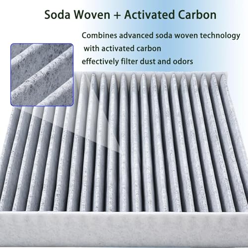 Cabin Air Filter for 2015 2016 2017 2018 Toyota Highlander, Activated Carbon Replacement CF10285.(1 Pack)