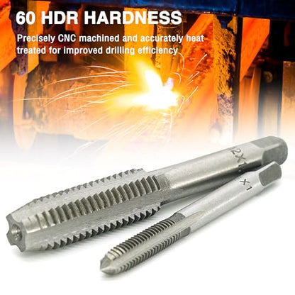 GMTOOLS 80pcs Tap and Die Set, SAE and Metric Tap Die Wrench Set, Metric Standard M3 to M12 Coarse Fine Rethreading Threads Bits for Cutting External and Internal Threads, NC, NF, NPT Repair Tools - style: 80 pcs