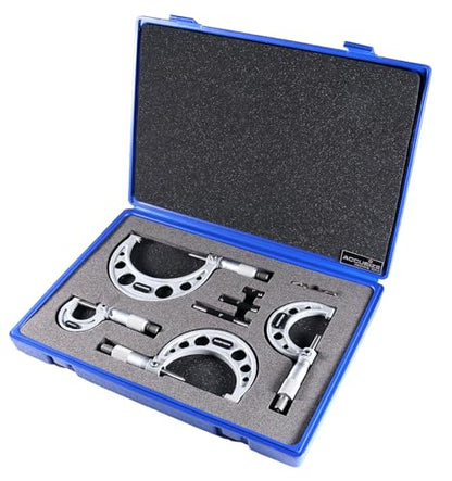 Accusize Outside Micrometer Set 0-4 in x 0.0001 in 4 Pc Set - size: 0-4" 4 ps/set