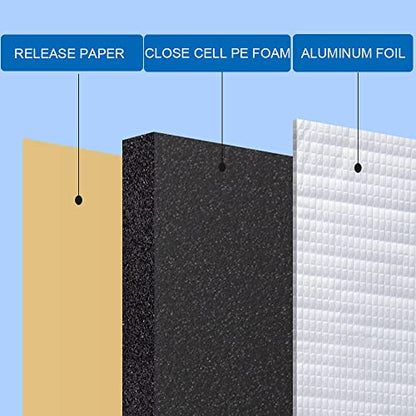 Heat Sound Deadening Insulation Mat - 394mil 16.36sqft Car Sound Deadening Material Mat,Auto Audio Deadener Foam for Hood Engine Roof Trunk (40x60inch-16.36sqft, 394mil) - style: 40x60inch-16.36sqft