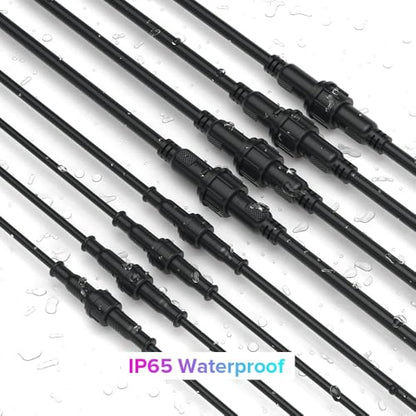 BTF-LIGHTING 3 Pin Electrical Connector 22AWG IP65 Male Female Connector 7.87in/20cm Extension Cable for Car,Truck,Boat,Indoor/Outdoor LED Strip Lights/String 15mm Nut Small Size 5 Pairs - size: 3 PIN Small Size