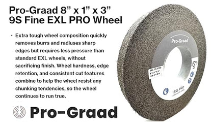 EXL PRO Deburring Wheel 8" x 1" x 3", 9S Fine, 94908 - style: 8" x 1" x 3" 9S Fine