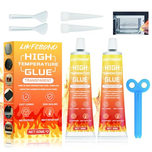 High Heat Adhesive Set, 3.38floz High Temperature Sealant (Clear)