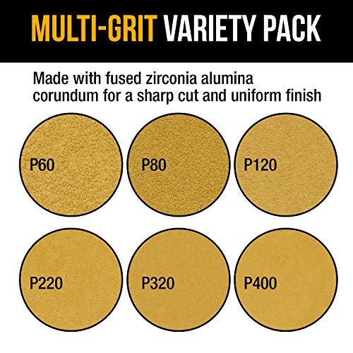 Dura-Gold Mouse Detail Sander Sandpaper, 5 Hole, 48 Assorted Grit Sanding - size: Variety Pack