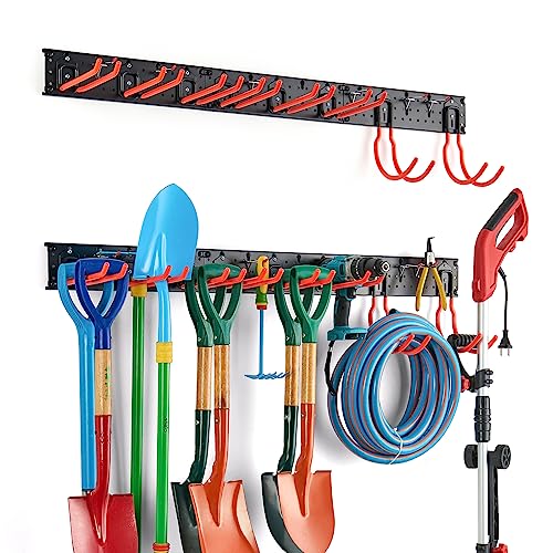 Ultrawall Multi-Storage Garage Hooks, Wall-Mounted Garden Tool Organizer