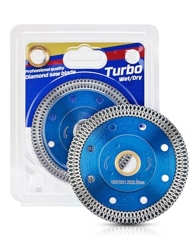 2Pcs/Lot 4 Inch Super Thin Diamond Tile Blade Porcelain Cutting Blade for Cutting Granite Marble Ceramics Porcelain Tiles ((4"-2pcs) - size: 4"-2pcs