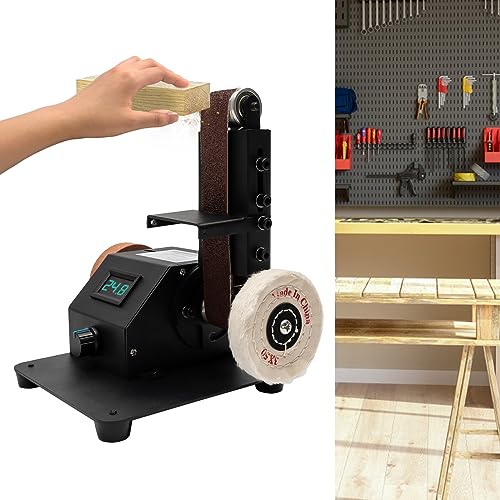 10PCS Abrasive Belt Polishing Grinding Tool 350W Electric Grinder Sander Tool Auto Body Tools Belt Sander for Metal Working Wood Metal Stone and Scissors Sanding - color: 350w| 8500rpm