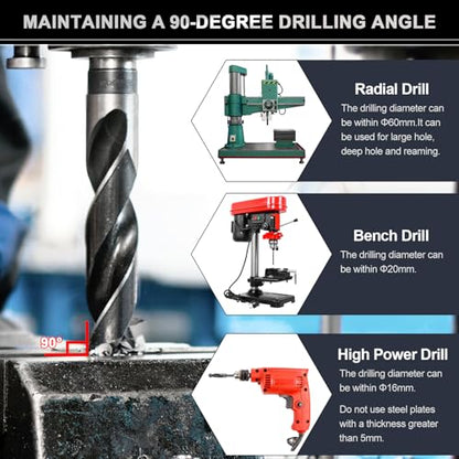 uxcell 31/32" Drill Bit 1/2" Reduced Shank 3-Flat M35 5% Cobalt HSS - size: 31/32" with 1/2" Shank