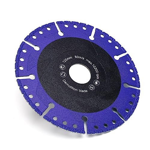 YIJING 5" Diamond Metal Cutting Wheel for Rebar Sheet Metal Angle Iron Stainless Steel - size: 5 inch