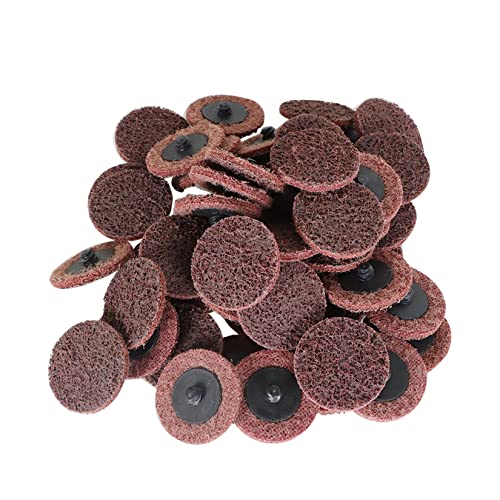 findmall 50Pcs 2" Surface Prep Conditioning Discs Maroon Quick Change - size: 2 inches