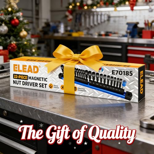 22-Piece Magnetic Nut Driver Set, Metric & SAE (5-13mm & 1/4"-9/16"), 65mm Long, 1/4" Hex Shank Drill Socket Set, Wing Nut-Driver Bit, Quick-change Extension, Magnetic Aluminum Storage Rail - color: 22-piece Nut Driver Set