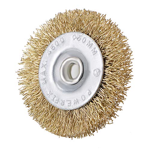 uxcell 2-Inch Wire Wheel Brush Bench 1/4-Inch Shank Crimped Steel 10 Pcs - size: 2 Inch