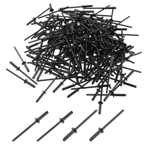 Antrader 1/8" x 1/2" Stainless Steel Blind Pop Rivets,Black,200Pcs - color: All Black, size: 3mm x 12mm