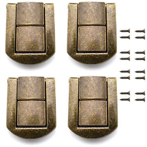 SDTC Tech 4-Pack Zinc Alloy Spring Toggle Latch Antique Bronze Rectangle