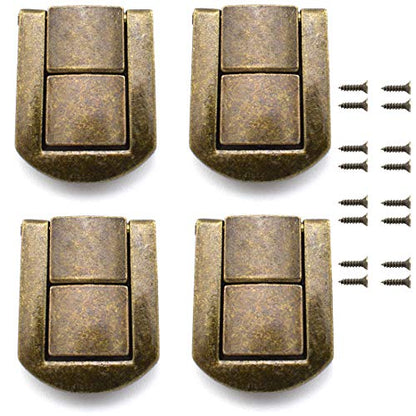 SDTC Tech 4-Pack Zinc Alloy Spring Toggle Latch Antique Bronze Rectangle