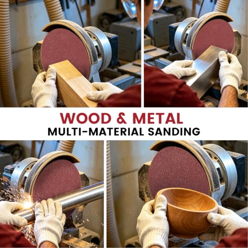 6 Inch Premium Sanding Discs, 120‑Pack for Orbital Sander