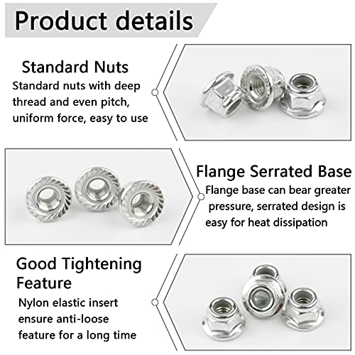 M4 Lock Nuts & Washers for RC Vehicles, Silver - color: Silver