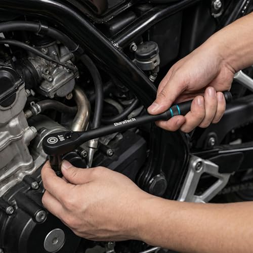 DURATECH Extra Long Handle 3/8-Inch Drive Ratchet, 90-Tooth Ratchet Wrench - size: 3/8" with 12" handle