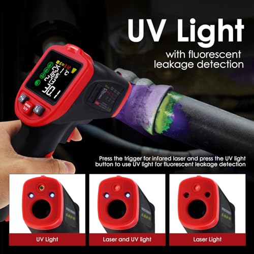 Infrared Thermometer Temperature Gun, Infrared Thermometer HVAC, -50~850°C (58~1562°F) Laser Temperature Gun for Automotive, HVAC,Industrial Use