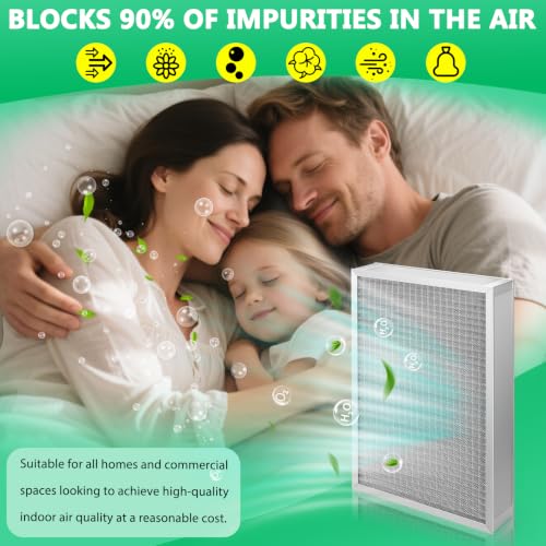 16x25x1 Air Filter MERV-11 | Washable Reusable Furnace Filter| 2-Pack - size: 16''x25''x1''