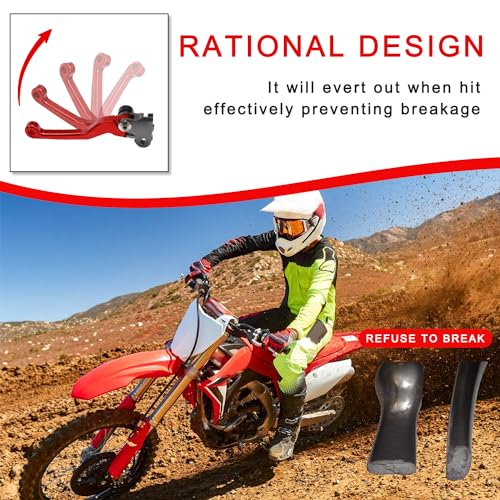 Motorcycle Brake Clutch Lever Pivot Levers Set Adjustable CNC for CRF250R CRF450R 2007-2025 CRF250RX 2019-2025 CRF450RX 2017-2023 CRF450RWE Dirt Bike Red - color: Red