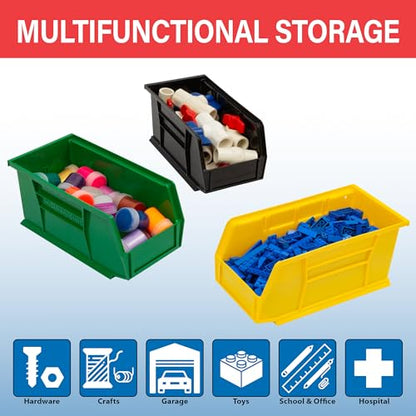 Akro-Mils 30230 AkroBins Plastic Storage Bins, 11"x5"x5", Red, 12-Pack - color: Red