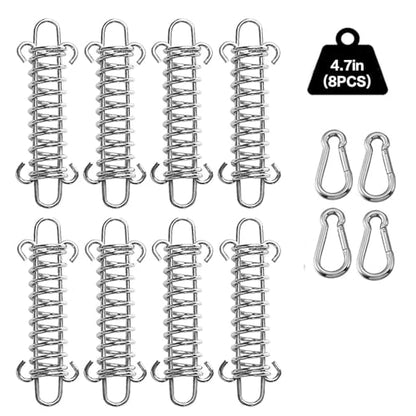 4.7" Tension Springs with Hook Ends,304 Stainless Steel Sunshade Hardware - size: 8 PCS Large (4.7 in)
